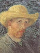 Vincent Van Gogh Self-Portrait wtih Straw Hat (nn04) china oil painting artist